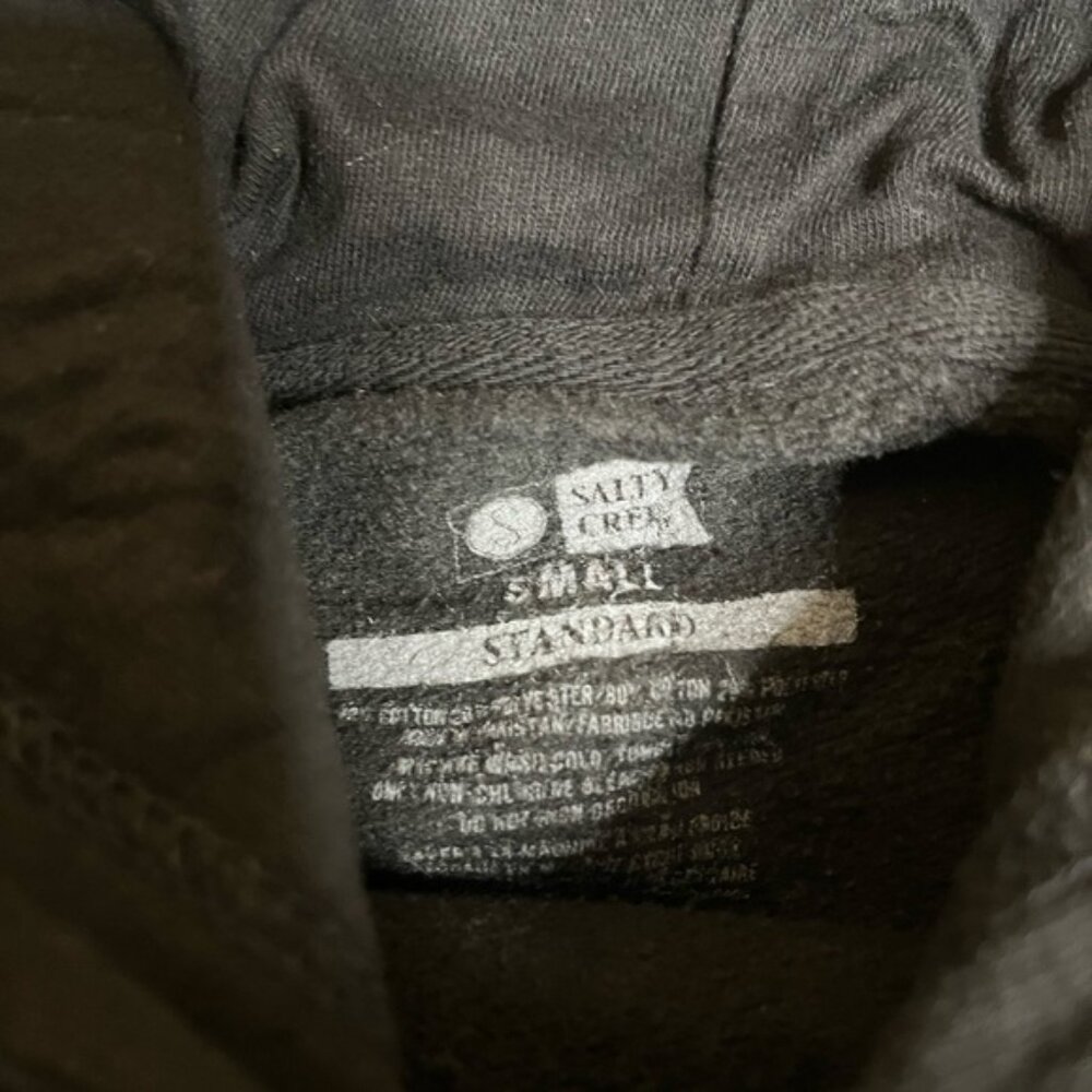 Ron Jon Surf x Salty Crew Graphic Hoodie Sweatshirt Size S Black Beach Fishing - Picture 3 of 4